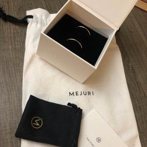 MEJURI solid yellow gold 14k large hoops